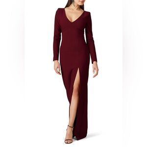Likely Burgundy Long Sleeve Dress